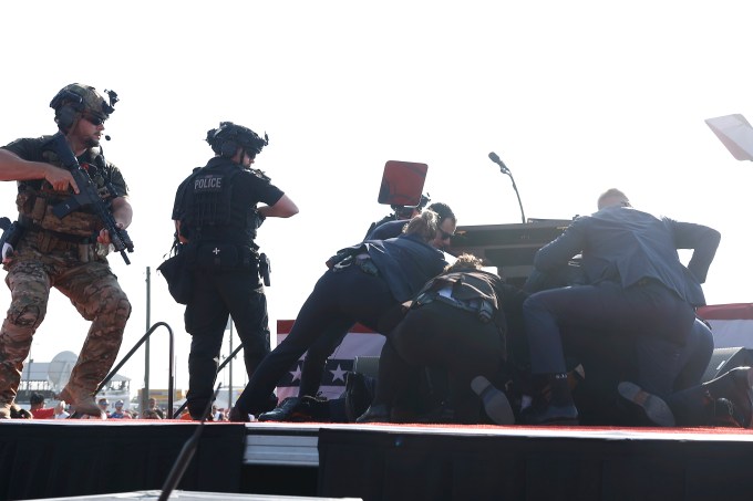 Photos From Donald Trump Rally Where Shots Were Fired