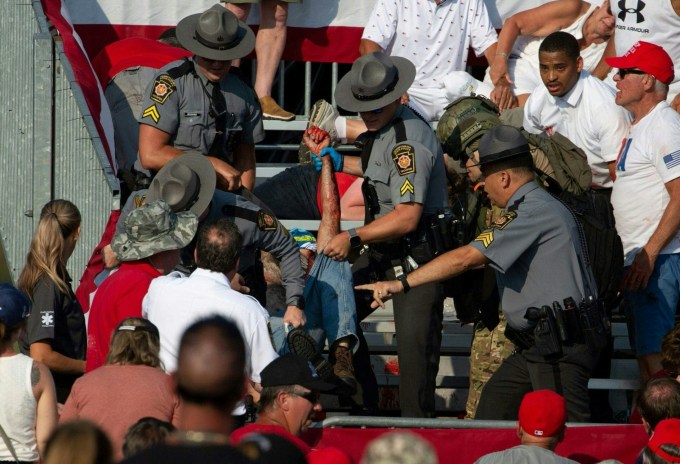 Photos From Donald Trump Rally Where Shots Were Fired