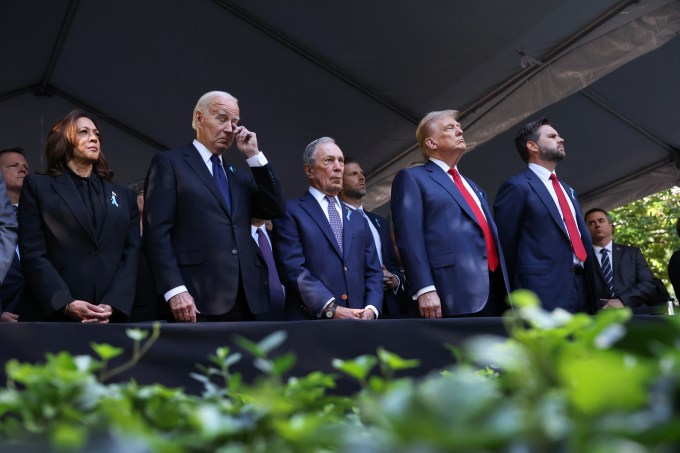 Kamala Harris and Donald Trump Shake Hands at 9/11 Memorial: Photos