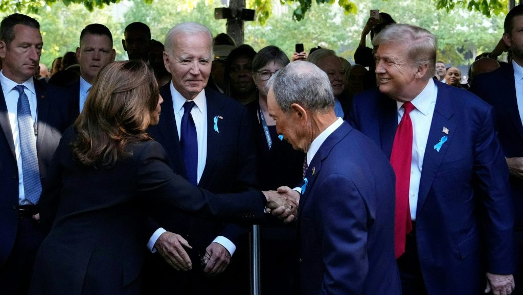 Kamala Harris and Donald Trump Shake Hands at 9/11 Memorial: Photos