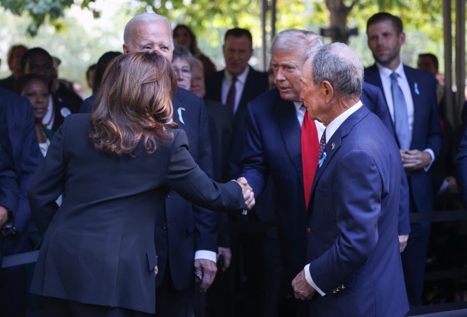 Kamala Harris and Donald Trump Shake Hands at 9/11 Memorial: Photos