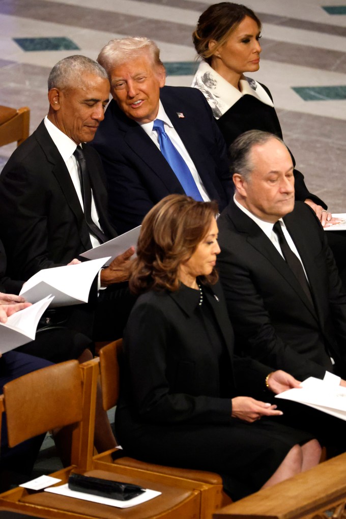 What Were Trump & Obama Talking About at Carter’s Funeral? Photos