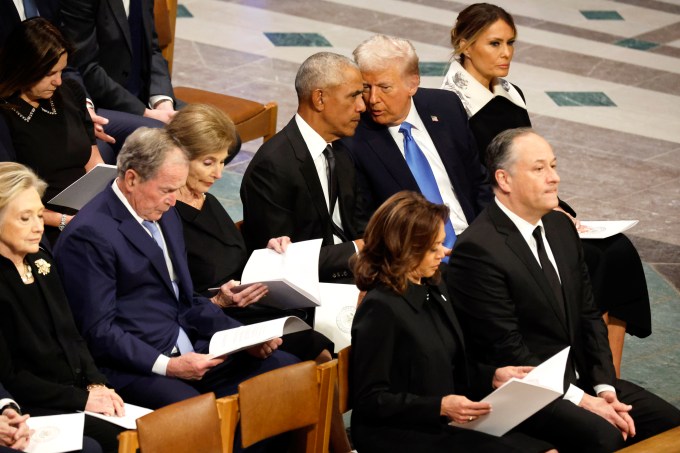 What Were Trump & Obama Talking About at Carter’s Funeral? Photos